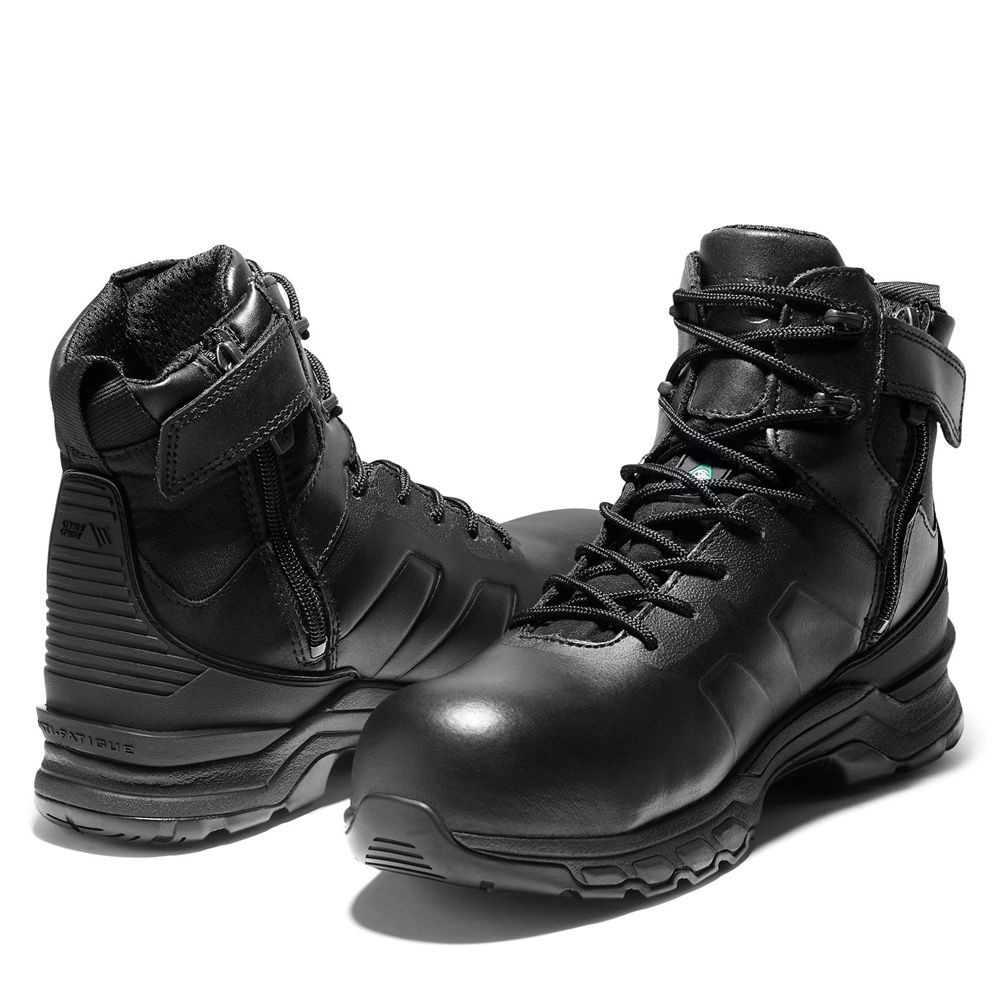 Timberland Μποτακια Εργασίας Ανδρικα Μαυρα - Pro® Hypercharge 6\" Comp Toe - Greece 9042816-DG